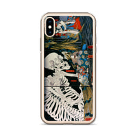 'Takiyasha the Witch and the Skeleton Spectre' (Combined Triptych) by Kuniyoshi, ca. 1844 - iPhone Case