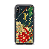 'Snow At Yoshino' (Left Panel) by Yoshitoshi, 1867 iPhone Cases