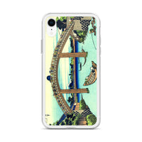 'Under Mannen Bridge at Fukagawa' by Hokusai, ca. 1830 - iPhone Case