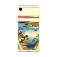 'The Tone River At Konodai' by Hiroshige, 1858 - iPhone Case