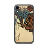 'Hawk And Nestlings In A Pine Tree' (Bottom Half) by Kuniyoshi, ca. 1840s - iPhone Cases