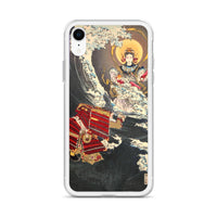 'Hojo Tokimasa Praying to the Sea Goddess' by Yoshitoshi, ca. 1885 - iPhone Case