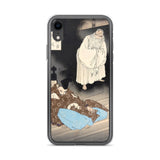 'Lord Teika at Sumiyoshi During the Full Moon' by Yoshitoshi, ca. 1885 - iPhone Case