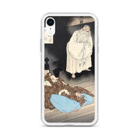 'Lord Teika at Sumiyoshi During the Full Moon' by Yoshitoshi, ca. 1885 - iPhone Case