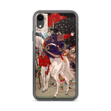 'Sakanoue Tamuramaro in a Rain of Arrows' by Yoshitoshi, 1876 - iPhone Case