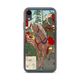 'Prince Umayado and Mononobe no Moriya' by Yoshitoshi, 1879 - iPhone Cases