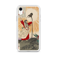 'Emperor Jimmu and the Yata Crow' by Yoshitoshi, 1880 - iPhone Case