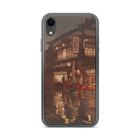 'Kagurazaka Street After A Night Rain' by Yoshida Hiroshi, 1929 - iPhone Case