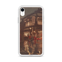 'Kagurazaka Street After A Night Rain' by Yoshida Hiroshi, 1929 - iPhone Case