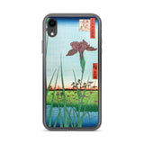 'Horikiri Iris Garden' by Hiroshige, 1857 - iPhone Case