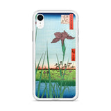 'Horikiri Iris Garden' by Hiroshige, 1857 - iPhone Case