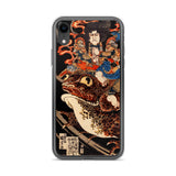 'Tenjiku Tokubei Riding His Fire Toad' by Kuniyoshi, ca. 1828 - iPhone Case