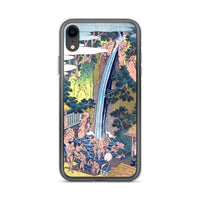 'Roben Waterfall at Mount Oyama in Sagami Province' by Hokusai, ca. 1832 - iPhone Case