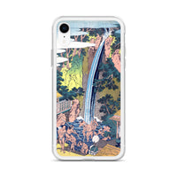 'Roben Waterfall at Mount Oyama in Sagami Province' by Hokusai, ca. 1832 - iPhone Case