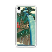 'Shimotsuke: Urami Waterfall on Mount Nikko' by Hiroshige, 1853 - iPhone Case