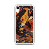 'Saito Oniwakamaru Wrestling A Giant Carp' by Kuniyoshi, ca. 1838 - iPhone Case