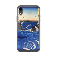 'Awa: Rough Seas At Naruto' by Hiroshige, 1855 - iPhone Case