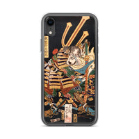 'Musashibo Benkei Fighting Nenoi Oyata' by Yoshitoshi, 1865 - iPhone Case