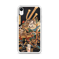 'Musashibo Benkei Fighting Nenoi Oyata' by Yoshitoshi, 1865 - iPhone Case