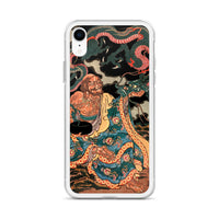 'The Sage Nagasaina Sonja Summoning A Dragon From A Bowl' by Kuniyoshi, 1836 - iPhone Case