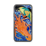 'Phoenix and Lobster' by Kuniyoshi, 1837 - iPhone Case