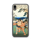 'Sumo At A Hunting Party' by Hiroshige, ca. 1845 - iPhone Case