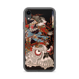 'Samurai Riding A Skull' by Yoshitoshi, 1864 - iPhone Case