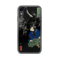 'Taro Mitsukuni Watching Skeletons Battle' by Yoshitoshi, 1865 - iPhone Case