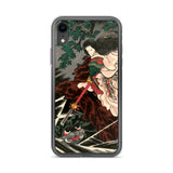 'Princess Kamigashi Attacking An Earth Spider' by Kuniyoshi, 1855 - iPhone Case