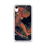 'Kobo Daishi Wards Off A Demon By Reciting The Tantra' by Hokusai, ca. 1840s - iPhone Case