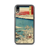 'Musashi: The Sumida River, Morning After Snow' by Hiroshige, 1853 - iPhone Case