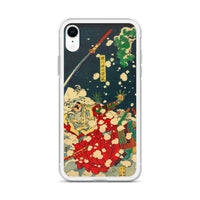 'Snow At Yoshino' (Left Panel) by Yoshitoshi, 1867 iPhone Cases