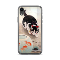 'Cat And Goldfish' by Ohara Koson, 1931 iPhone Case