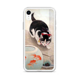 'Cat And Goldfish' by Ohara Koson, 1931 iPhone Case