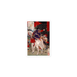 'Sakanoue Tamuramaro in a Rain of Arrows' by Yoshitoshi, 1876 - Sticker