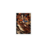 'Tenjiku Tokubei Riding His Fire Toad' by Kuniyoshi, ca. 1828 - Sticker