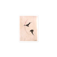 'Bats Against A Crescent Moon' by Hokusai, ca. 1830s - Sticker