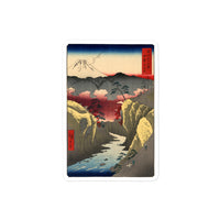 'Inume Pass in Kai Province' by Hiroshige, 1858 - Sticker