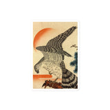 'Hawk And Nestlings In A Pine Tree' (Top Half) by Kuniyoshi, ca. 1840s - Sticker