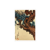 'Hawk And Nestlings In A Pine Tree' (Bottom Half) by Kuniyoshi, ca. 1840s - Sticker