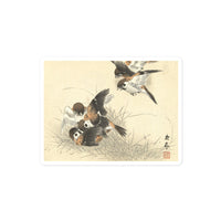 'Five Sparrows Squabbling' by Imao Keinen, 1892