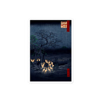 'Foxfires On New Year's Eve At The Enoki Tree' by Hiroshige, 1857 - Sticker