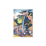 'Roben Waterfall at Mount Oyama in Sagami Province' by Hokusai, ca. 1832 - Sticker