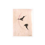 'Bats Against A Crescent Moon' by Hokusai, ca. 1830s - Sticker