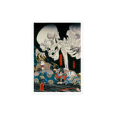 'Takiyasha the Witch and the Skeleton Spectre' (Middle Panel) by Kuniyoshi, ca. 1844 - Sticker