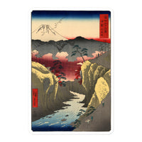 'Inume Pass in Kai Province' by Hiroshige, 1858 - Sticker