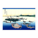 'Tsukuda Island in Musashi Province' by Hokusai, ca. 1830