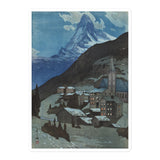 'The Matterhorn At Night' by Yoshida Hiroshi, 1925 - Sticker