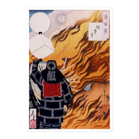 'The Moon Through Smoke' by Yoshitoshi, 1886 - Sticker