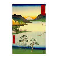 'Lake Suwa, Shinano Province' by Hiroshige, 1858 - Sticker